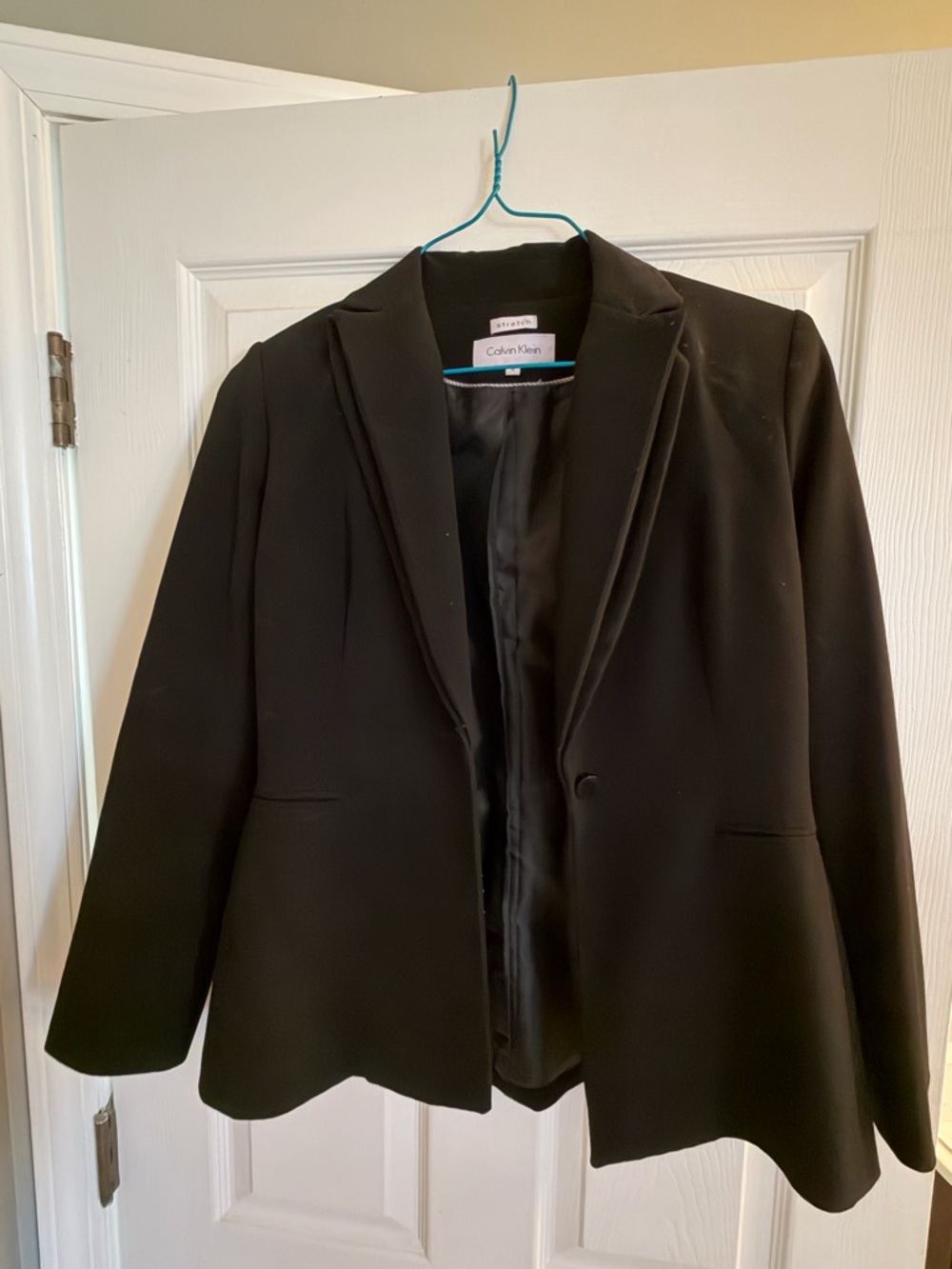 Calvin Klein Black Single-Button Tailored Blazer
